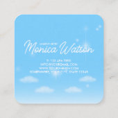 Carte De Visite Carré Dreamy Heart Cloud Sky (Dos)