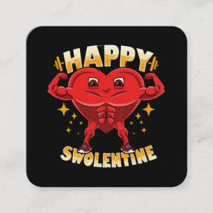 Carte De Visite Carré Drôle Coeur Gym entraînement Valentine Cadeau