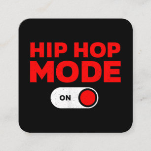 Carte De Visite Carré Drôle Hip hop Design pour hommes femmes 90s Hip ho