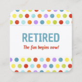 Carte De Visite Carré Drôle retraite (Devant)