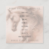 Carte de visite Carré du code QR du cheval (Dos)