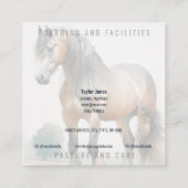 Carte de visite Carré du code QR du cheval (Dos)