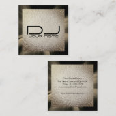 Carte de visite carré du DJ d'aluminium en bronze (Devant / Derrière)