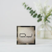 Carte de visite carré du DJ d'aluminium en bronze (Debout devant)