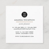 Carte de visite Carré du gestionnaire d'événements (Dos)