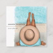 Carte de visite Carré du gestionnaire d'événements (Devant)