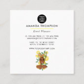 Carte de visite Carré du gestionnaire d'événements (Dos)