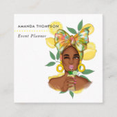 Carte de visite Carré du gestionnaire d'événements (Devant)