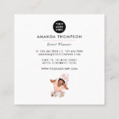 Carte de visite Carré du gestionnaire d'événements (Dos)