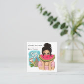 Carte de visite Carré du planificateur d'événement (Debout devant)