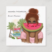 Carte de visite Carré du planificateur d'événement (Devant)