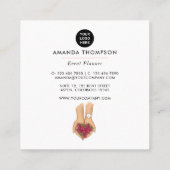 Carte de visite Carré du planificateur d'événement (Dos)