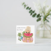 Carte de visite Carré du planificateur d'événement (Debout devant)