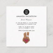 Carte de visite Carré du planificateur d'événement (Dos)