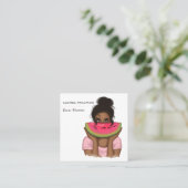 Carte de visite Carré du planificateur d'événement (Debout devant)