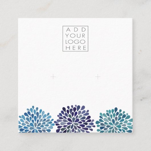 Carte De Visite Carré Earrings Backing Cards Add Your Own Logo (Devant)