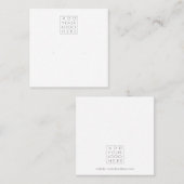 Carte De Visite Carré Earrings Backing Cards Add Your Own Logo (Devant / Derrière)