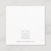 Carte De Visite Carré Earrings Backing Cards Add Your Own Logo (Dos)