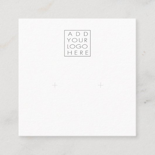 Carte De Visite Carré Earrings Backing Cards Add Your Own Logo (Devant)