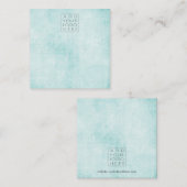 Carte De Visite Carré Earrings Backing Cards Aqua Add Your Own Logo (Devant / Derrière)