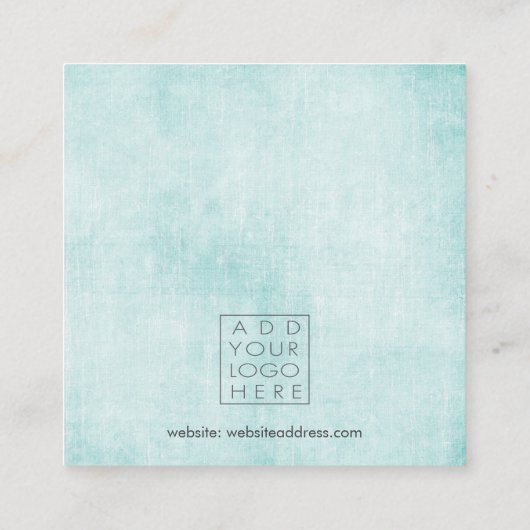 Carte De Visite Carré Earrings Backing Cards Aqua Add Your Own Logo (Dos)