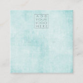 Carte De Visite Carré Earrings Backing Cards Aqua Add Your Own Logo (Devant)