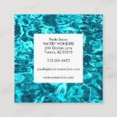 Carte De Visite Carré Eau Éclairage Piscine Nettoyant Gardener (Dos)