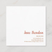 Carte De Visite Carré Échafaudage français de design d'intérieur de (Dos)