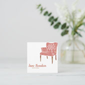 Carte De Visite Carré Échafaudage français de design d'intérieur de (Debout devant)