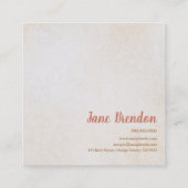 Carte De Visite Carré Échafaudage français de design d'intérieur de (Dos)