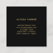 Carte De Visite Carré Éclaboussure d'aquarelle de prune avec des accents (Dos)