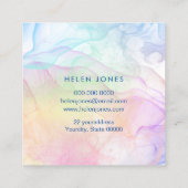 Carte De Visite Carré éclaboussure d'aquarelle d'encre (Dos)