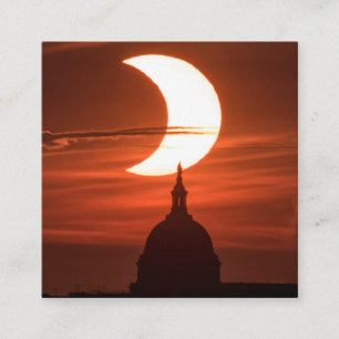 Carte De Visite Carré Éclipse solaire 2021