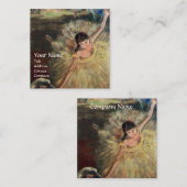 CARTE DE VISITE CARRÉ ÉCOLE DE DANSE / BALLERINA BALLET DANCER (Devant / Derrière)