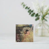 CARTE DE VISITE CARRÉ ÉCOLE DE DANSE / BALLERINA BALLET DANCER (Debout devant)
