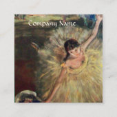 CARTE DE VISITE CARRÉ ÉCOLE DE DANSE / BALLERINA BALLET DANCER (Dos)