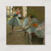 CARTE DE VISITE CARRÉ ÉCOLE DE DANSE / BALLERINA DANSEURS DE BALLET EN B (Dos)