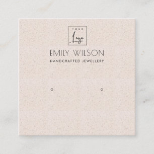 CARTE DE VISITE CARRÉ ÉCRAMIQUE DE CÉRAMIQUE ROSE DOUX ET ROSE MOUILLÉE