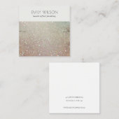 Carte De Visite Carré Écran à oreille brillant Parties scintillant rose  (Devant / Derrière)