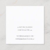 Carte De Visite Carré Écran Abstrait de collier d'or noir ivoire (Dos)