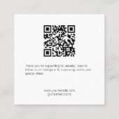 Carte De Visite Carré Écran bracelet en bracelet en bracelet noir Starni (Dos)