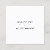 Carte De Visite Carré Écran Carré simple vert moderne Écran d'oreille (Dos)