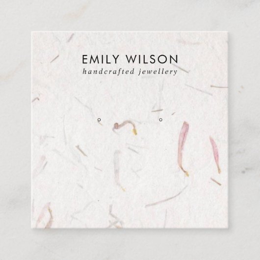 CARTE DE VISITE CARRÉ ÉCRAN D'APPROVISIONNEMENT EN PAPIER BLANC EN PÉTAL (Devant)