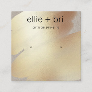 Carte De Visite Carré Ecran d'aquarelle or Kraft Stud Écran
