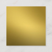 Carte De Visite Carré Écran de bijoux à feuilles d'or sur mesure (Dos)