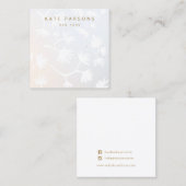 Carte De Visite Carré Écran de bijoux à oreilles florales Ombre (Devant / Derrière)