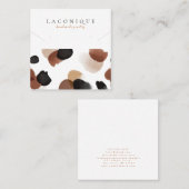 Carte De Visite Carré Écran de bijoux | ABSTRAIT | Leopard  (Devant / Derrière)