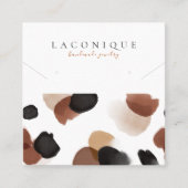 Carte De Visite Carré Écran de bijoux | ABSTRAIT | Leopard  (Devant)