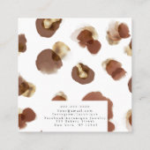 Carte De Visite Carré Écran de bijoux | Boucles de bijoux | Leopard (Dos)