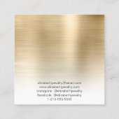 Carte De Visite Carré Écran de bijoux en or (Dos)
